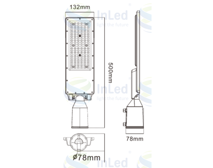 Cветодиодный светильник In Led Street STL-186 IP66 100W (85-265VAC) 150x80°