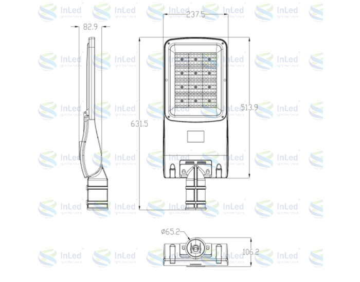 Cветодиодный светильник In Led Street STL-194S IP66 150W (85-265VAC) 155x70°