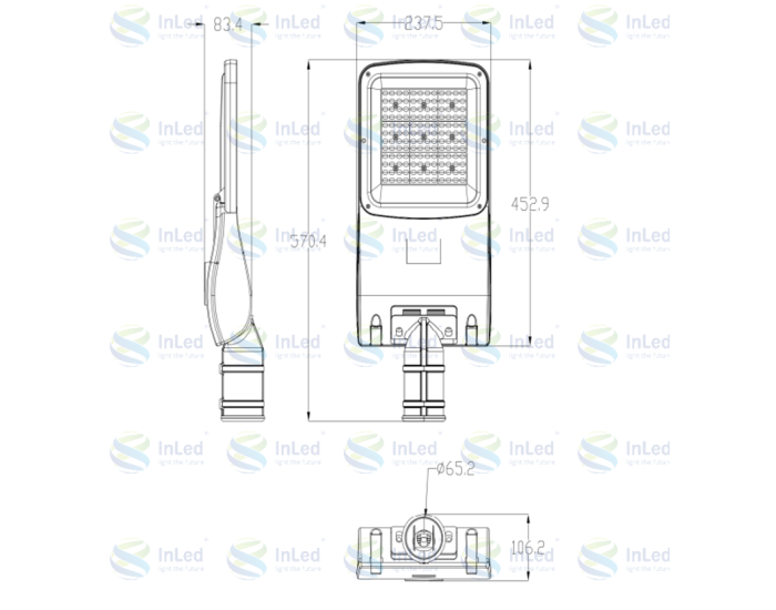 Cветодиодный светильник In Led Street STL-194S IP66 70/80/90/100/120W (85-265VAC) 155x70°