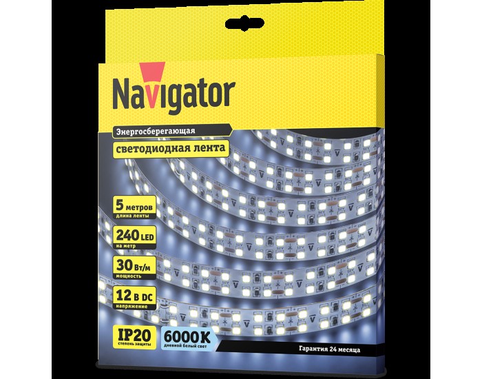 СД Лента Navigator 14 463 NLS-2835CW240-30-IP20-12V