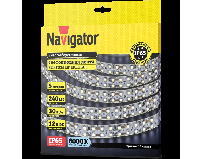 СД Лента Navigator 14 464 NLS-2835CW240-30-IP65-12V