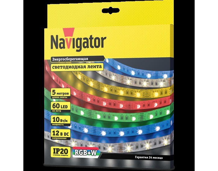 СД Лента Navigator 14 467 NLS-5050RGBW60-10-IP20-12V