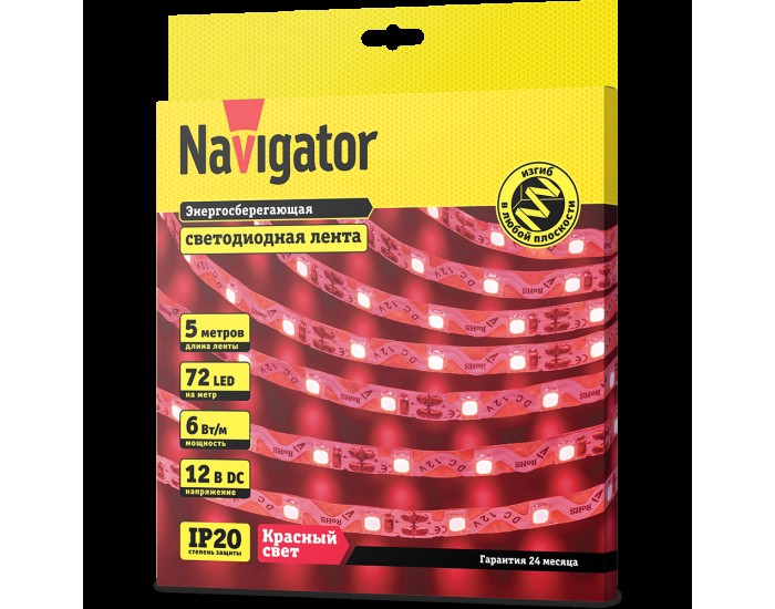 СД Лента Navigator 14 472 NLS-2835RST72-6-IP20-12V