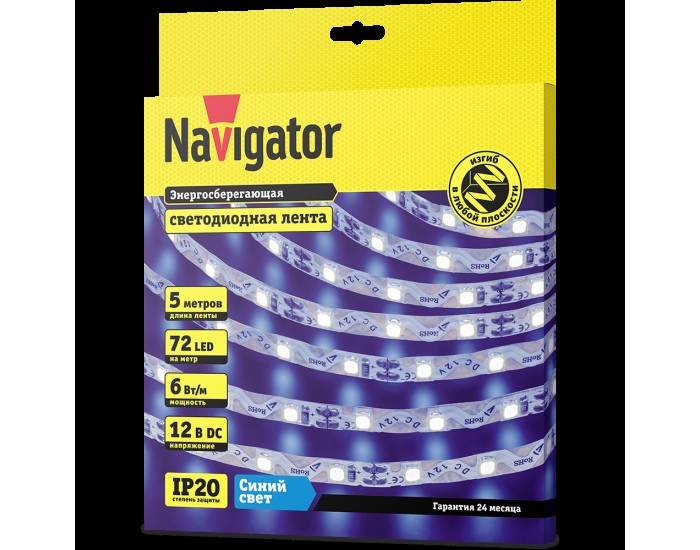 СД Лента Navigator 14 473 NLS-2835BST72-6-IP20-12V
