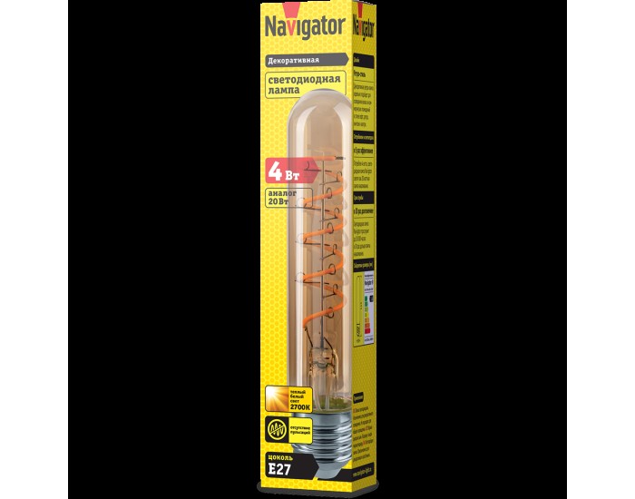Лампа Navigator 14 502 NLL-F-T30-4-230-2.7K-E27