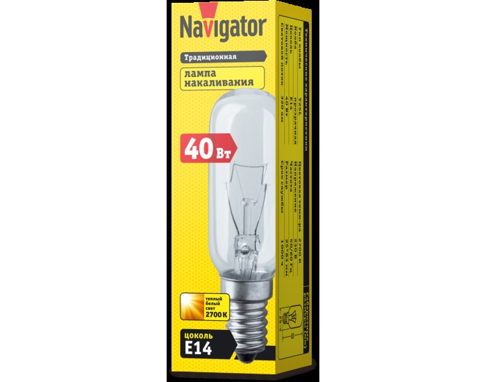 Лампа Navigator 61 206 NI-T25L-40-230-E14-CL