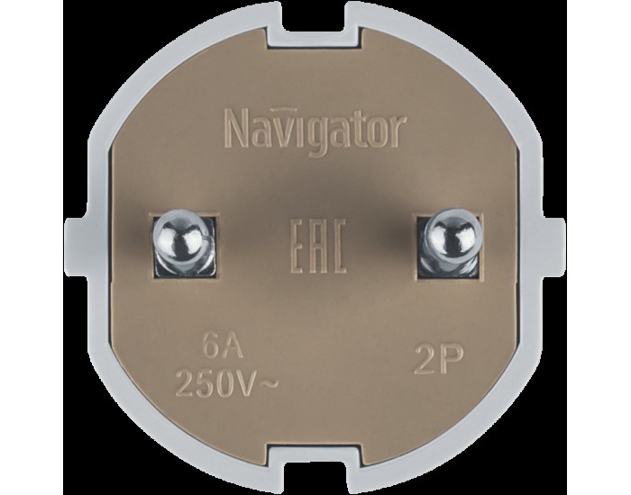 Вилка Navigator 61 358 NCA-PL01-6A-X-WH прямая б/з белая