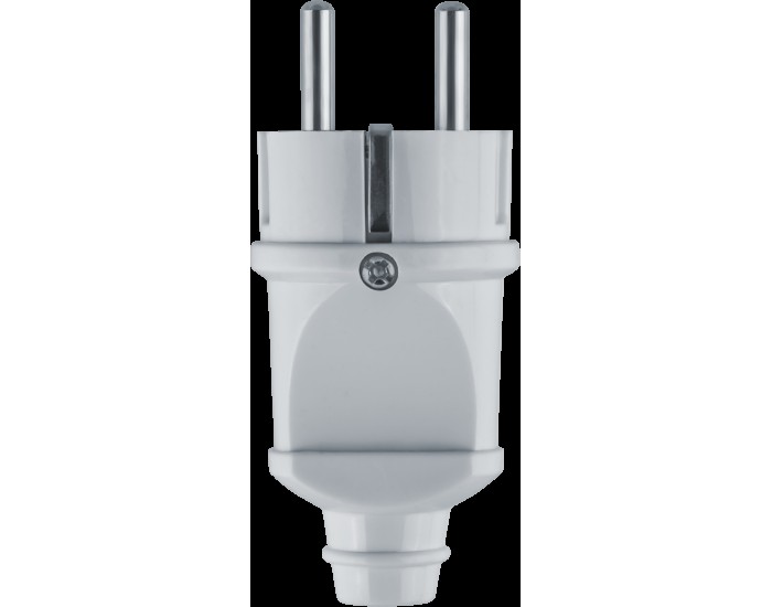Вилка Navigator 61 359 NCA-PL02-16A-E-WH прямая с/з белая