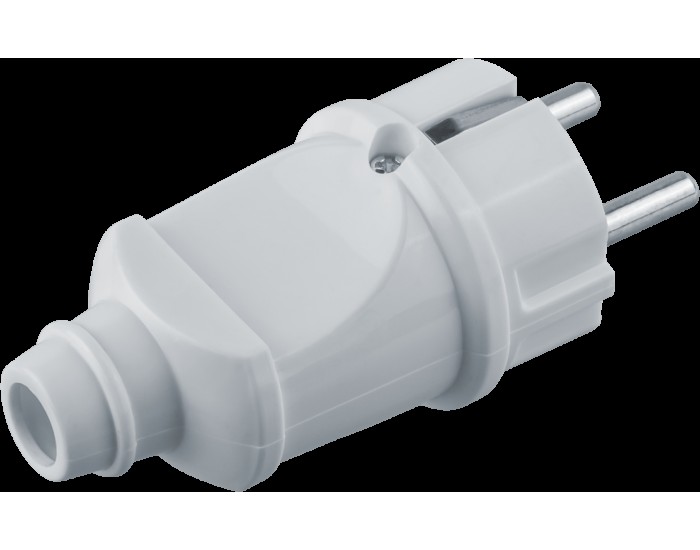 Вилка Navigator 61 359 NCA-PL02-16A-E-WH прямая с/з белая