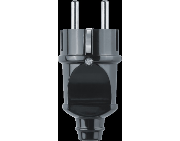 Вилка Navigator 61 360 NCA-PL02-16A-E-BL прямая с/з черная