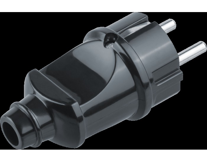Вилка Navigator 61 360 NCA-PL02-16A-E-BL прямая с/з черная