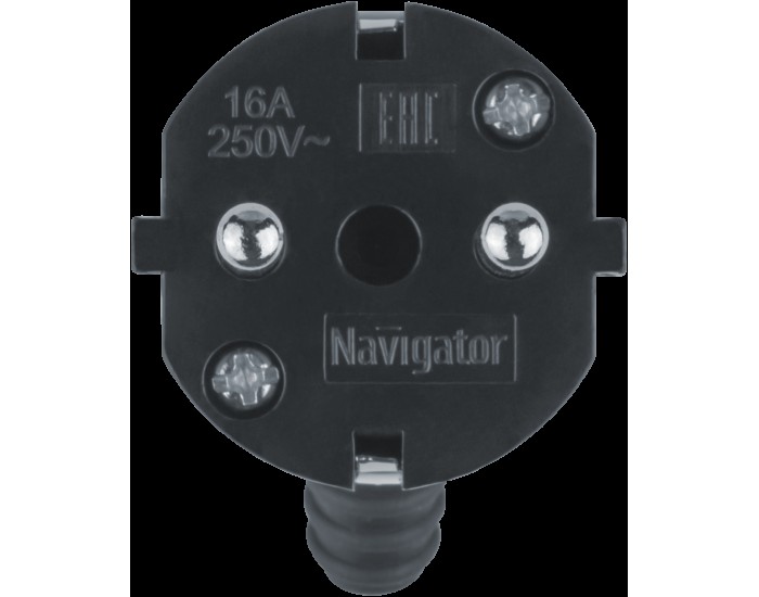 Вилка Navigator 61 361 NCA-PL03-16A-E-WH угловая с/з белая