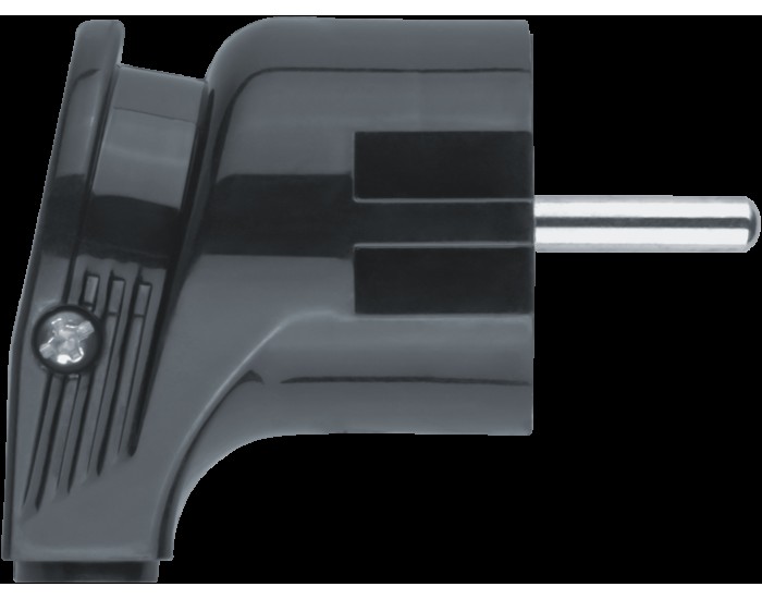 Вилка Navigator 61 363 NCA-PL04-16A-E-BL угловая с/з черная
