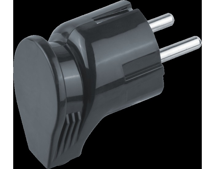 Вилка Navigator 61 363 NCA-PL04-16A-E-BL угловая с/з черная