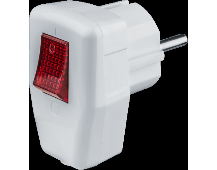 Вилка Navigator 61 364 NCA-PL05-16A-ESC-WH угловая с/з с/выключ. белая