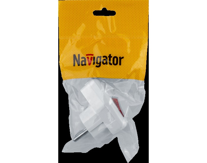 Вилка Navigator 61 364 NCA-PL05-16A-ESC-WH угловая с/з с/выключ. белая