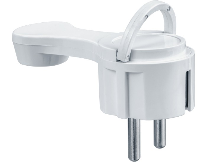 Вилка Navigator 61 365 NCA-PL06-16A-E-WH плоская с/з белая