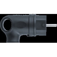 Вилка Navigator 61 367 NCA-PLR01-16A-E-IP44-BL угловая с/з каучук черная