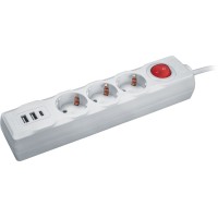 Удлинитель Navigator 61 455 NPE-USB01-03-180-ESC-3X1 с/з выкл.3 гн.1.8м USB2.1A