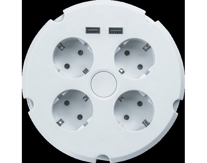 Удлинитель Navigator 61 456 NPE-USB02-04-150-ESC-3X1с/з выкл.4 гн.1.5м USB2.1A