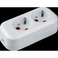 Колодка Navigator 61 582 NCA-BL01-02-E-WH 2гн с/з АБС пластик