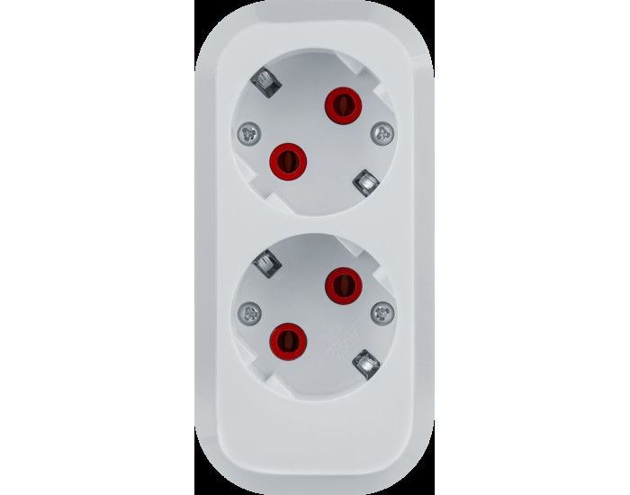 Колодка Navigator 61 582 NCA-BL01-02-E-WH 2гн с/з АБС пластик