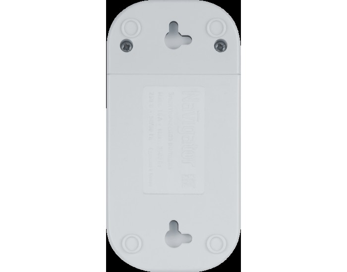 Колодка Navigator 61 582 NCA-BL01-02-E-WH 2гн с/з АБС пластик