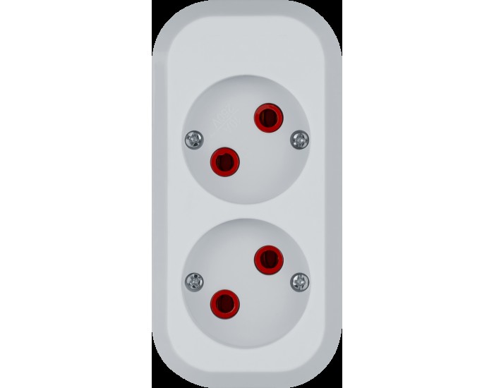 Колодка Navigator 61 583 NCA-BL01-02-X-WH 2гн б/з АБС пластик