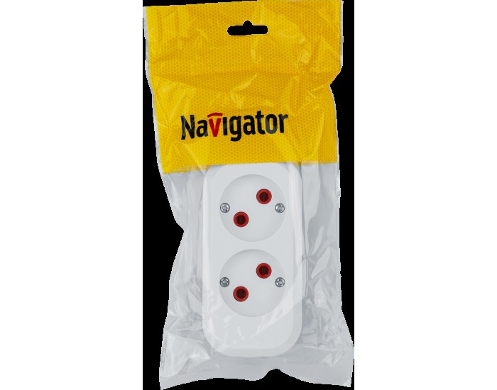 Колодка Navigator 61 583 NCA-BL01-02-X-WH 2гн б/з АБС пластик