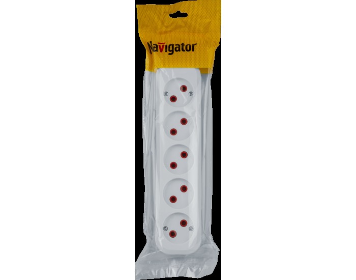 Колодка Navigator 61 589 NCA-BL01-05-X-WH 5гн б/з АБС пластик