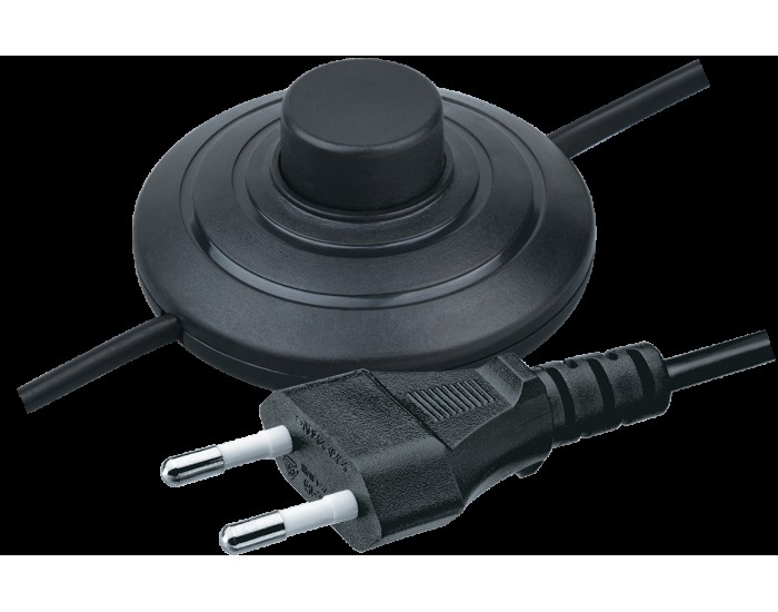 Шнур Navigator 61 601 NPS-FS01-170-2x0.5-BL 1.7м с выкл. черный