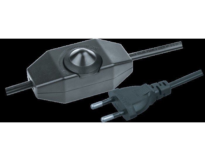 Шнур Navigator 61 603 NPS-FS02-170-2x0.5-BL 1.7 м с диммируемым выкл. черный