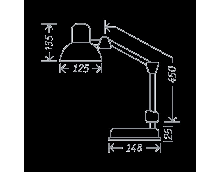 Светильник Navigator 61 643 NDF-D023-60W-WH-E27 на основании, белый