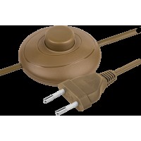 Шнур Navigator 61 718 NPS-FS01-170-2x0.5-BR 1.7м с выкл. коричневый