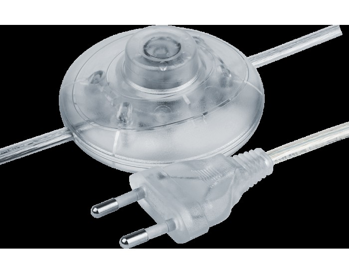 Шнур Navigator 61 719 NPS-FS01-170-2x0.5-TR 1.7м с выкл. прозрачный