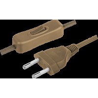 Шнур Navigator 61 721 NPS-FS-170-2x0.5-BR 1.7м с выкл. коричневый