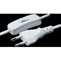 Шнур Navigator 61 724 NPS-FS-170-2x0.5-WH 1.7м с выкл. белый