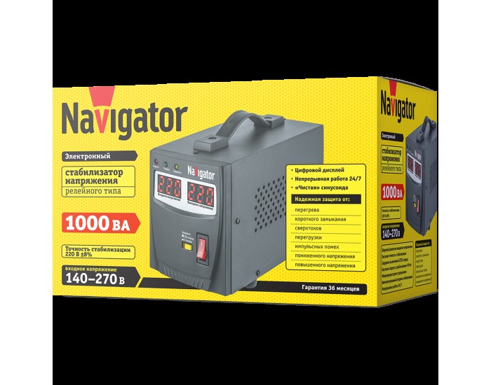 Стабилизатор напряжения Navigator 61 766 NVR-RF1-1000