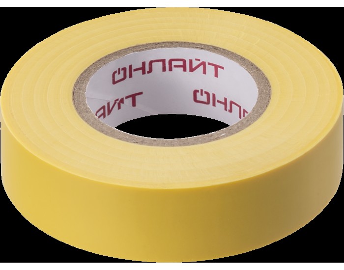 Изолента ОНЛАЙТ 61 882 OIT-B19-20/Y ПВХ желтая (Китай)