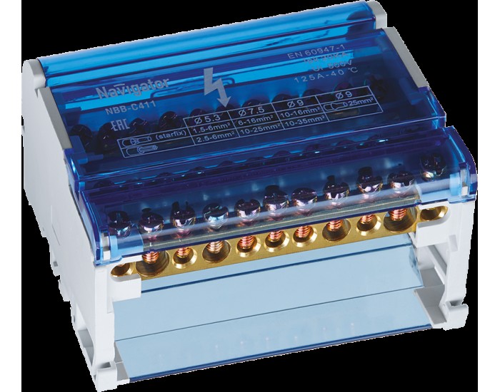 Шина нулевая Navigator 71 239 NBB-C411 (1шт/упак)