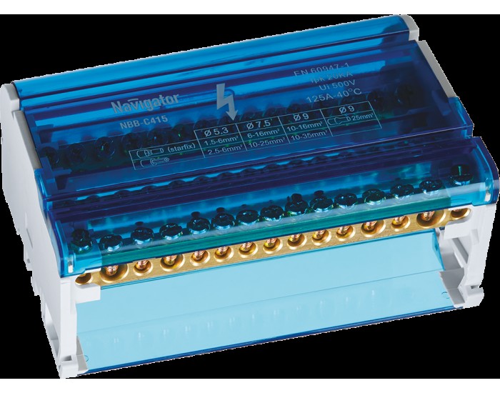 Шина нулевая Navigator 71 240 NBB-C415 (1шт/упак)