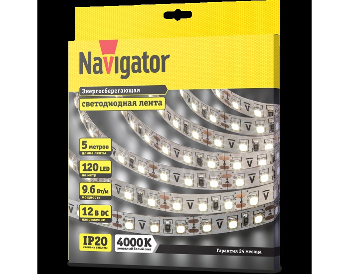 СД Лента Navigator 71 408 NLS-3528W120-9.6-IP20-12V R5