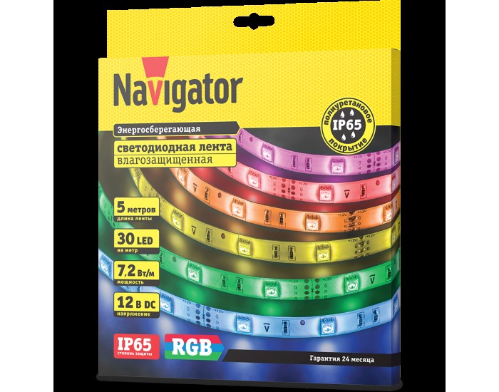 СД Лента Navigator 71 428 NLS-5050RGB30-7.2-IP65-12V R5