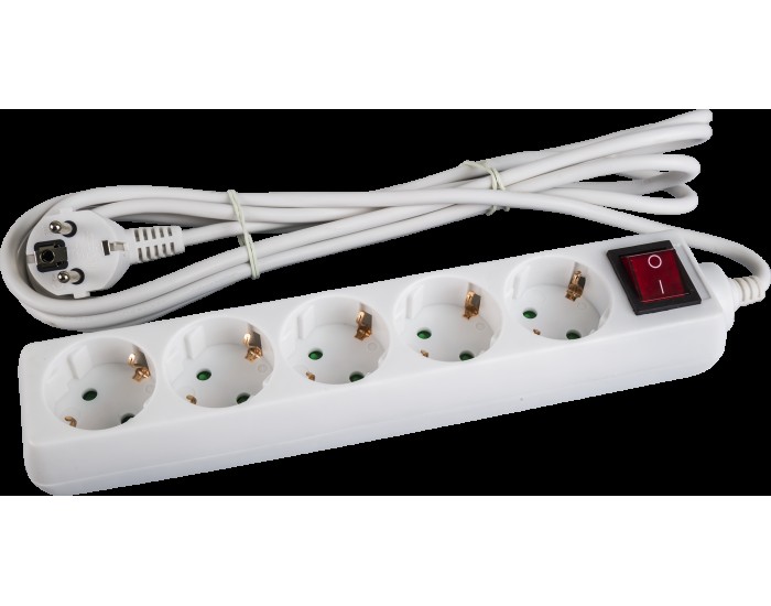 Удлинитель Navigator 71 558 NPE-S-05-500-ESC-3x0.75 с/з с выкл. 5 гн. 5м