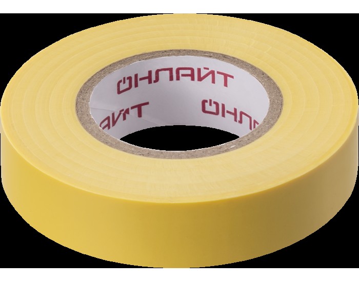 Изолента ОНЛАЙТ 71 679 OIT-B15-20/Y ПВХ желтая (Китай)