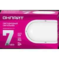 Светильник ОНЛАЙТ 71 687 OBL-O1-7-4K-WH-IP65-LED