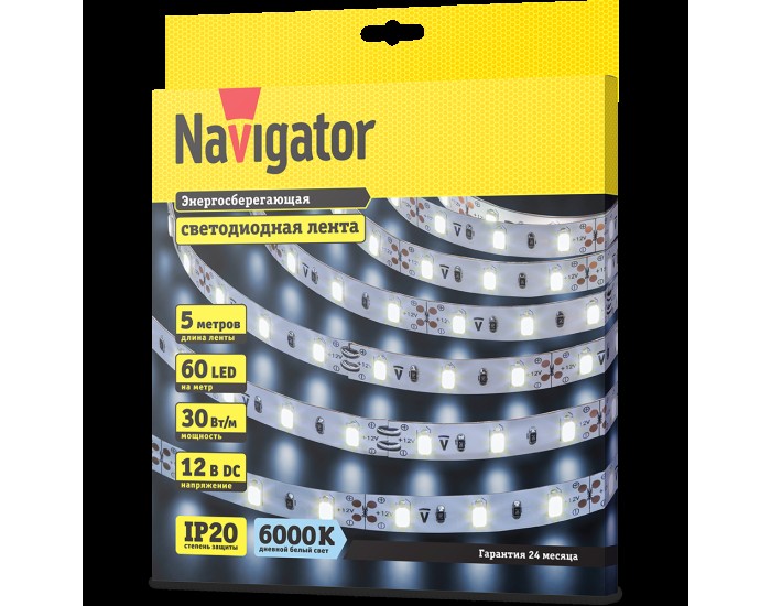 СД Лента Navigator 71 697 NLS-5730CW60-30-IP20-12V R5