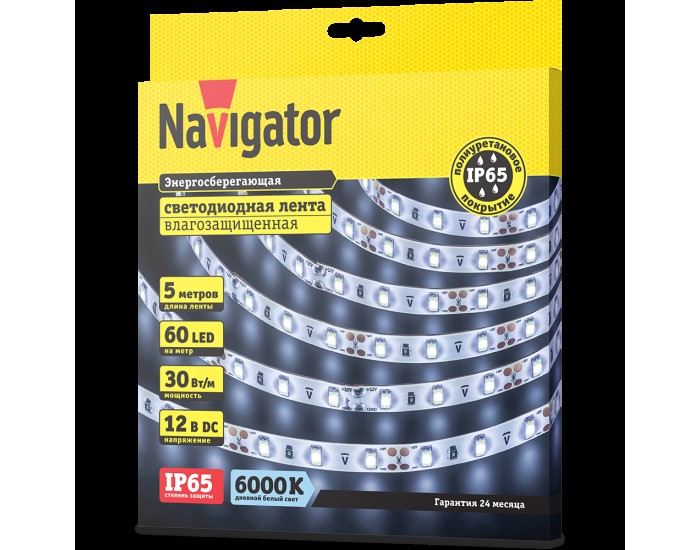 СД Лента Navigator 71 698 NLS-5730CW60-30-IP65-12V R5