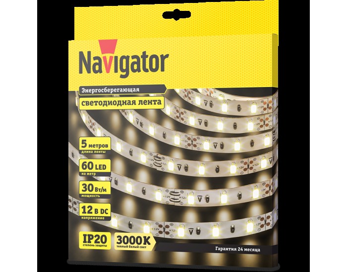 СД Лента Navigator 71 699 NLS-5730WW60-30-IP20-12V R5