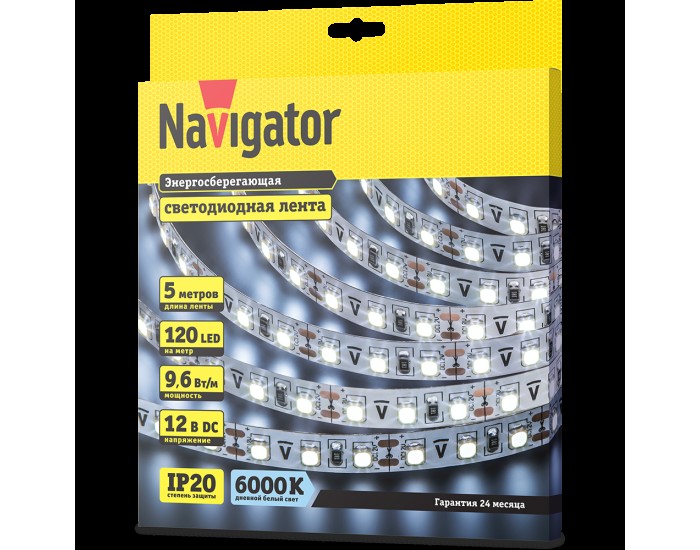 СД Лента Navigator 71 764 NLS-3528СW120-9.6-IP20-12V R5